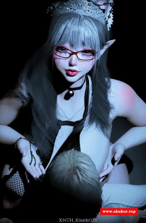 [3D/小马大车/VAM] NTH_kimiko2B：S13 极品爆乳御姐情趣皮衣诱惑上位骑乘榨精 [3.5G/BD][NTHKs13]-小树基地