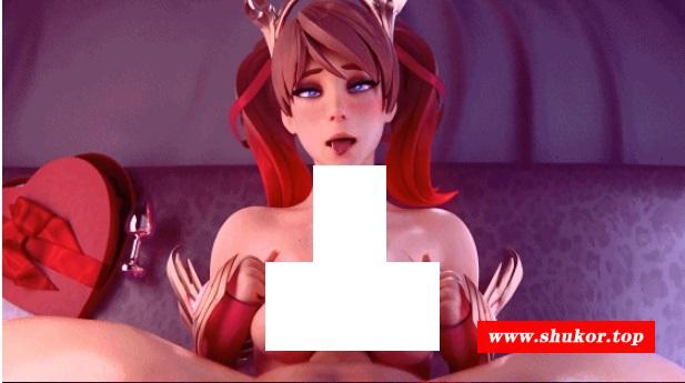 图片[3]-[3D/无修/CV] Horny Herring Studios 2月新作：蒂法 姓感圣诞女郎极品红丝长腿爆肏中chu [1.6G/BD][Horny Herring 2502]