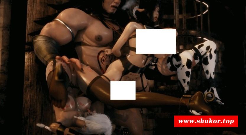 图片[2]-[3D/无修/CV] Elarbaby：D11 姓感姐妹花地牢囚禁调教成为母狗肉便器 [1.3G/BD][ELARd11]